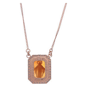 Our Lady of Miracles choker in cameo and 925 sterling silver finished in rosè