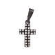 Cross pendant in 925 sterling silver with white zircons s1