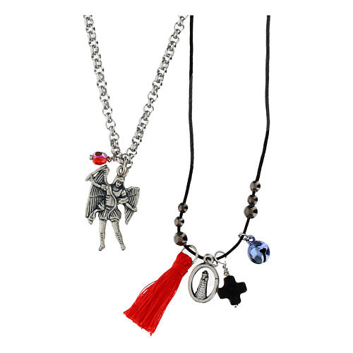 Colar duplo São Miguel Arcanjo e Nossa Senhora do Loreto 1