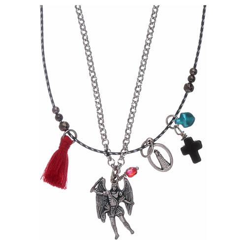 Double necklace Saint Archangel Micheal and Our Lady of Loreto 1