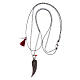 Necklace angel's wing with chain and cord red s3