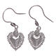 Sterling silver earrings with votive heart s1