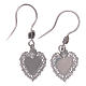 Sterling silver earrings with votive heart s2