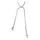 Collana AMEN modello abbraccio cuore e croce zirconi bianchi arg. 925 s1