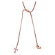 Collana AMEN argento 925 rosè abbraccio cuore e croce zirconi bianchi s1