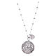 Collier AMEN grelot de grossesse argent 925 croix et zircons s1