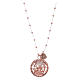 Amen necklace angel caller rosè with heart and zircons in 925 sterling silver s1