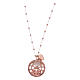 Amen necklace angel caller rosè with heart and zircons in 925 sterling silver s2