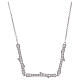AMEN necklace in 925 sterling silver finished in rhodium with white zircons s1