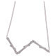 AMEN necklace in 925 sterling silver finished in rhodium with white zircons s2