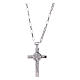 AMEN necklace in 925 sterling silver finished in rhodium with Jesus Christ cross s1