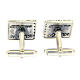 AMEN cufflinks with Hail Mary prayer ITA, 925 sterling silver and zircons s3