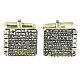 Our Father prayer AMEN cufflinks, 925 sterling silver and zircons s1