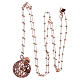 Amen angel caller necklace in 925 sterling silver finished in rosè and zircons   s3