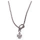 AMEN necklace in 925 sterling silver finished in rhodium with zircons s1