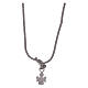 AMEN necklace in 925 sterling silver finished in rhodium with zircons s2