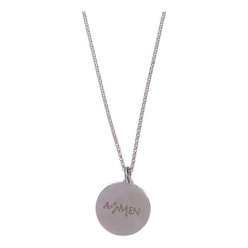 AMEN necklace in 925 sterling silver with Our Father prayer 2