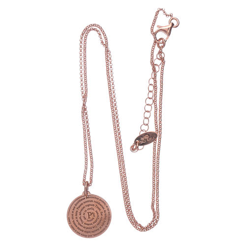 Kette AMEN rosa Silber 925 Vater Unser für Mann 3