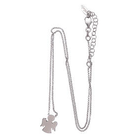 Collier avec ange AMEN argent 925 rhodié