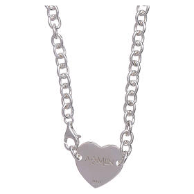AMEN necklace in 925 sterling silver with heart