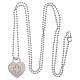 AMEN necklace with heart pendant in 925 sterling silver finished in rhodium s3