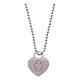 AMEN necklace with heart pendant in 925 sterling silver finished in rhodium s1