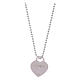 AMEN necklace with heart pendant in 925 sterling silver finished in rhodium s2