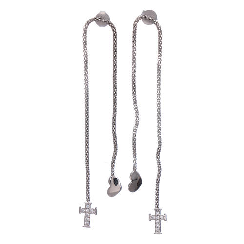 Orecchini A Cuore NKlaus In Argento 925 Rodiato Semi-opaco – Misure 6x7 Mm – Donna, Eleganti E Leggeri
