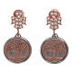 Boucles oreilles en argent 925 AMEN ange et Arbre de la Vie s1