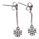 AMEN earrings with white zirconate angel in 925 sterling silver finished in rhodium s2