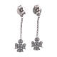 AMEN earrings with white zirconate angel in 925 sterling silver finished in rhodium s3