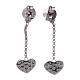 AMEN pendant earrings with zirconate hearts in 925 sterling silver s3