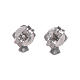 Boucles oreilles au lobe croix de zircons blancs argent 925 AMEN s3