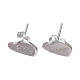 AMEN earrings heart shaped with angel incision in 925 sterling silver s2