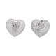 AMEN earrings heart shaped with angel incision in 925 sterling silver s3