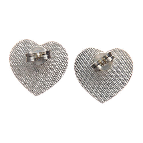 AMEN earrings in 925 silver with angel, heart-shaped 4