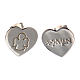 AMEN earrings in 925 silver with angel, heart-shaped s1