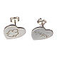 AMEN earrings in 925 silver with angel, heart-shaped s2