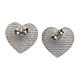 Heart shaped AMEN stud earrings in 925 sterling silver engraved angel s4
