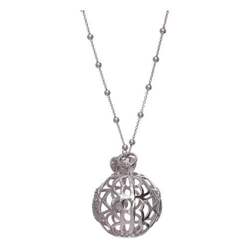 AMEN necklace with angel caller pendant in 925 sterling silver and zircons 2