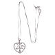 Amen necklace with heart in 925 sterling silver with white zircons s3