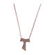 AMEN necklace in 925 sterling silver finished in rosè with zirconate Tau cross s2