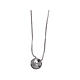 AMEN necklace in 925 sterling silver finished in rhodium with a zirconate sphere s1