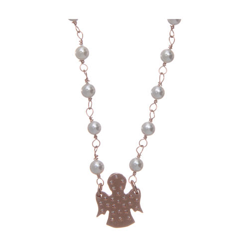 AMEN 925 sterling silver necklace with beads and zirconate angels 2