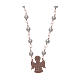 AMEN 925 sterling silver necklace with beads and zirconate angels s2