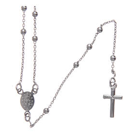 Collana rosario classico in bronzo rodiato AMEN