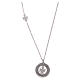 AMEN 925 sterling silver necklace finished in rhodium with angels medal small model s1