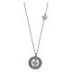 AMEN 925 sterling silver necklace finished in rhodium with angels medal small model s2