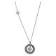 Collier AMEN argent 925 rhodié avec médaille dédicace Anges petite s1