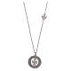 Collier AMEN argent 925 rhodié avec médaille dédicace Anges petite s2